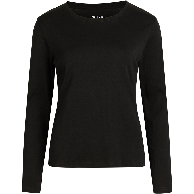Norvig Ladies O-Neck t-shirt, sort Udsalg