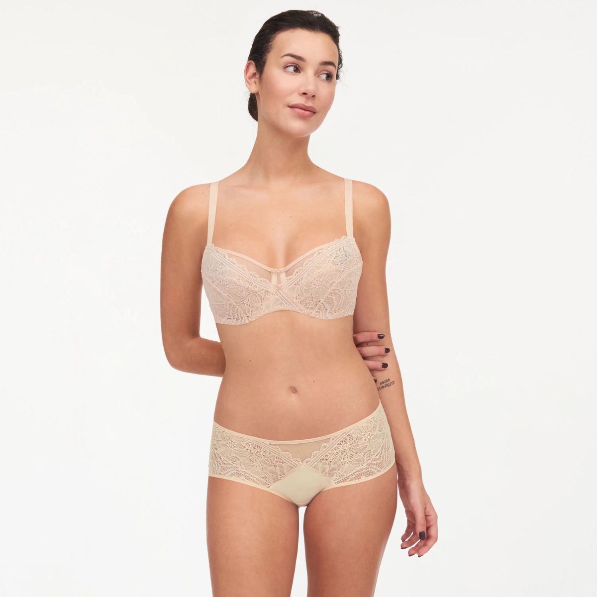 Chantelle EasyFeel Floral Touch hipster trusse, nude