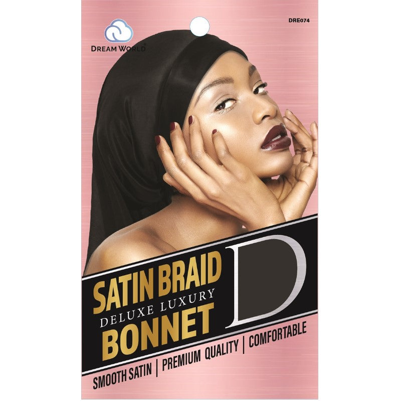Dream World Satin Braid Bonnet Black dre074 Online nu