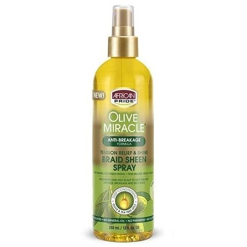 African Pride Olive Miracle Braid Sheen Spray 355 ml