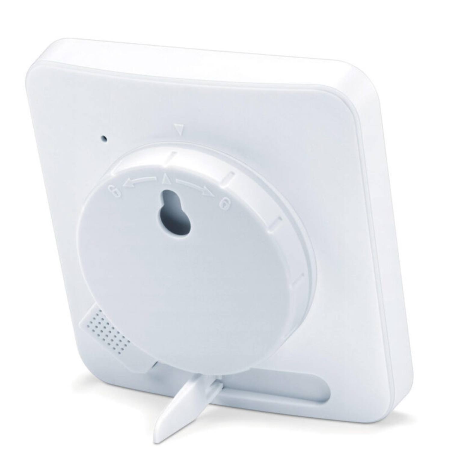 Hygrometer med ur, timer og temperaturmåling