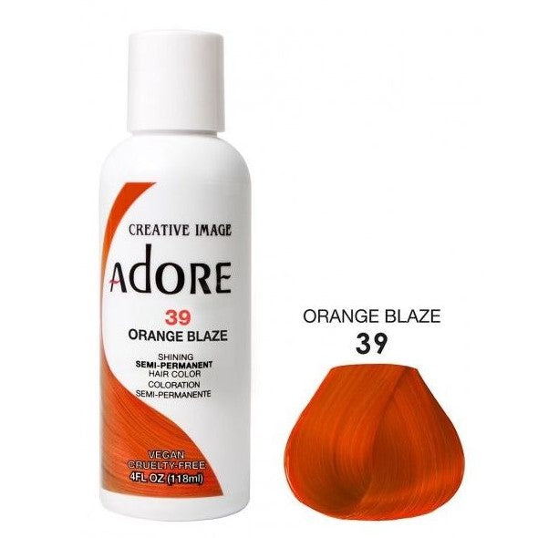 Adore Semi Permanent Hair Color 39 Orange Blaze 118ml Udsalg