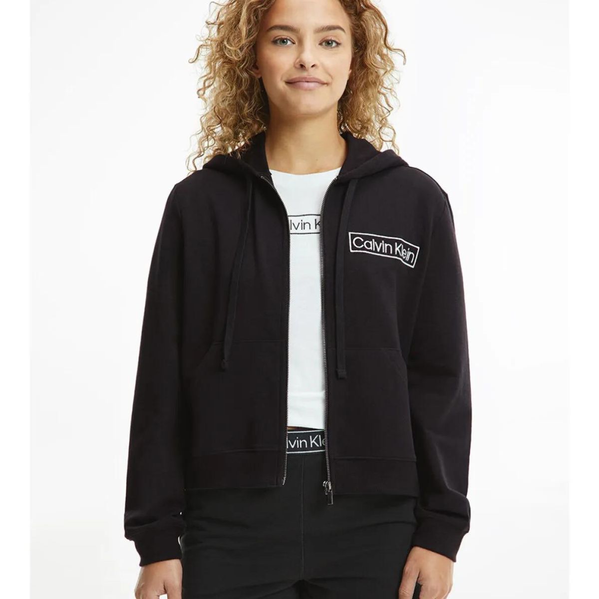 Calvin Klein Lingeri Hoodie bluse, sort