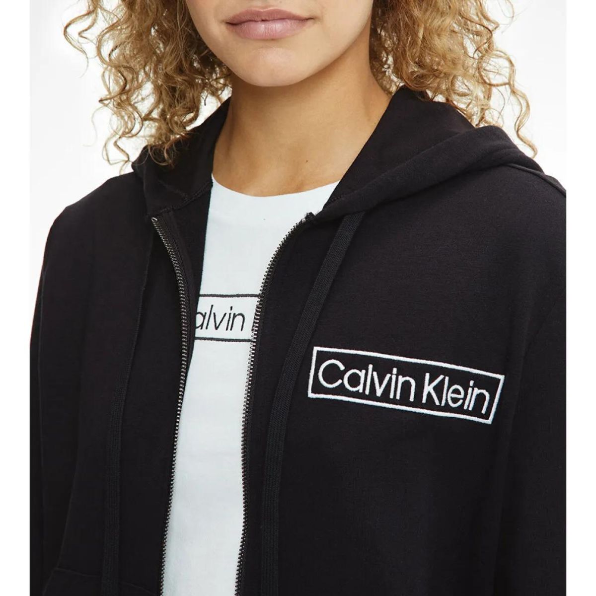Calvin Klein Lingeri Hoodie bluse, sort
