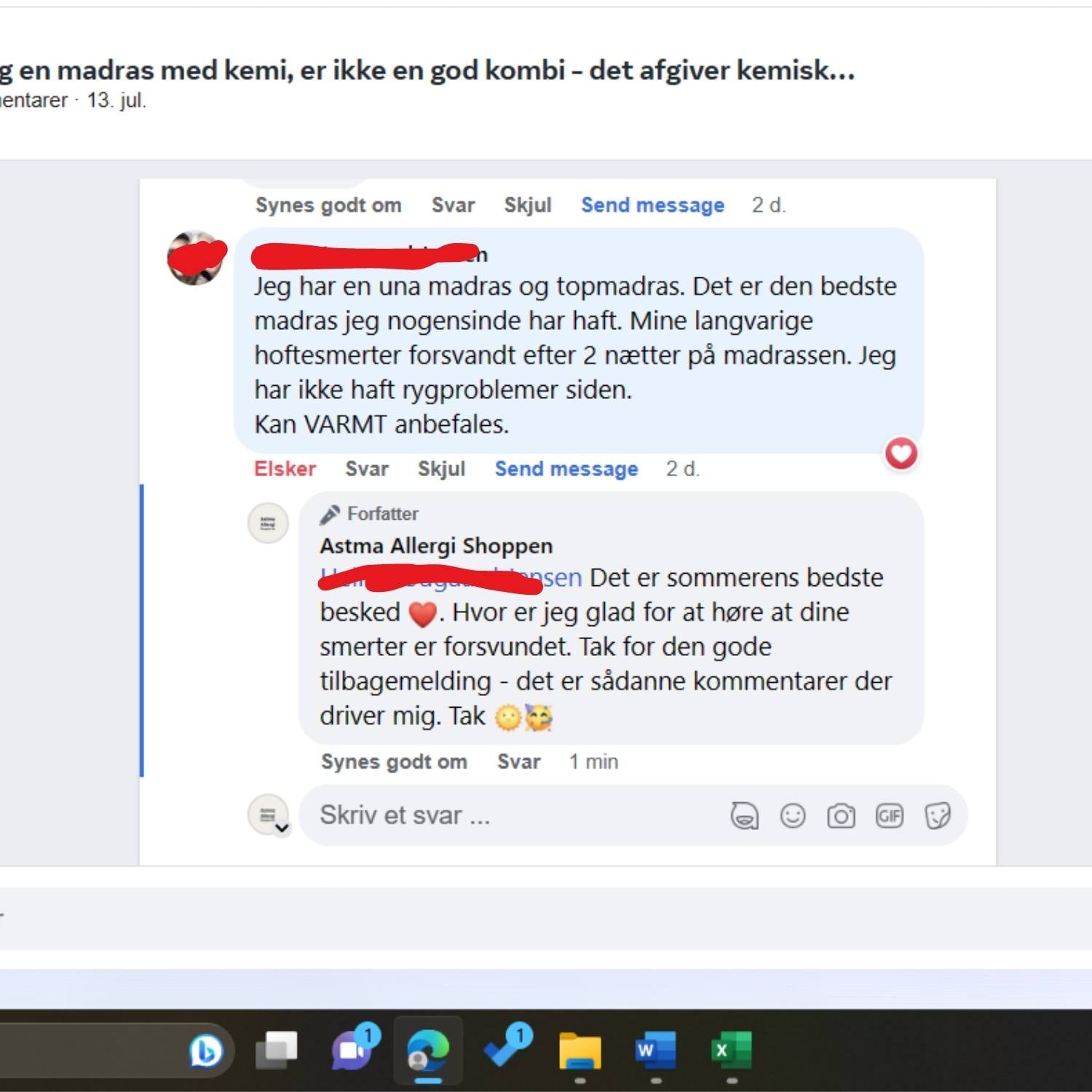 Madras økologisk naturlatex Levere