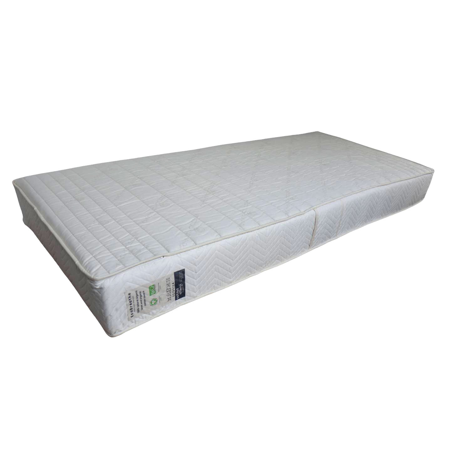 OUTLET: EcoBreathe madras økologisk naturlatex 160x200x22 medium blød - øko.- bomuld