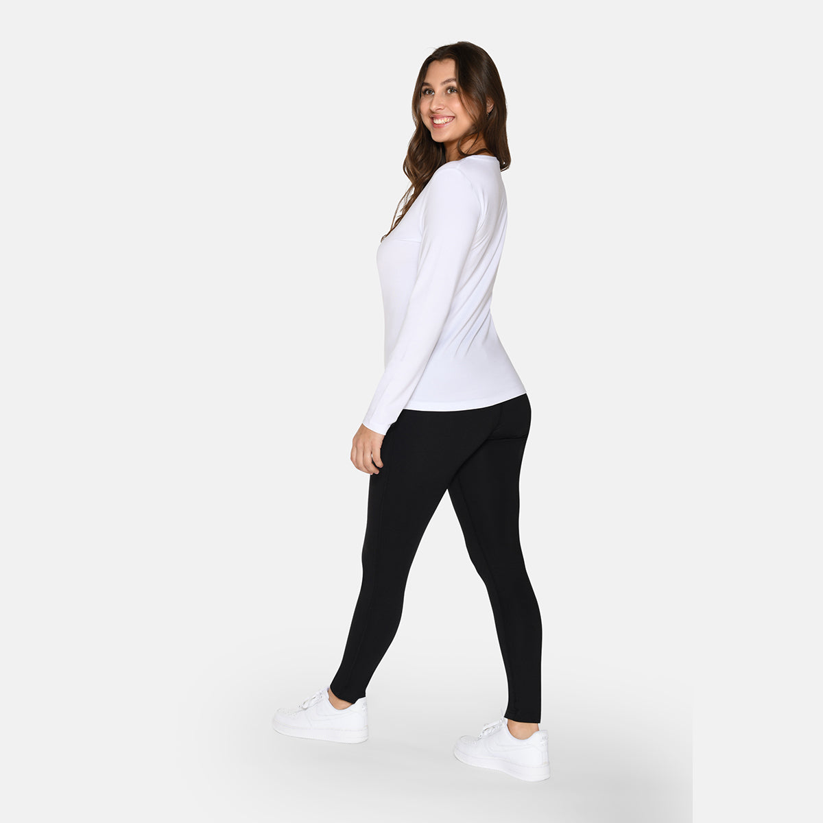 Urban Quest Bamboo Slim Fit bluse, hvid