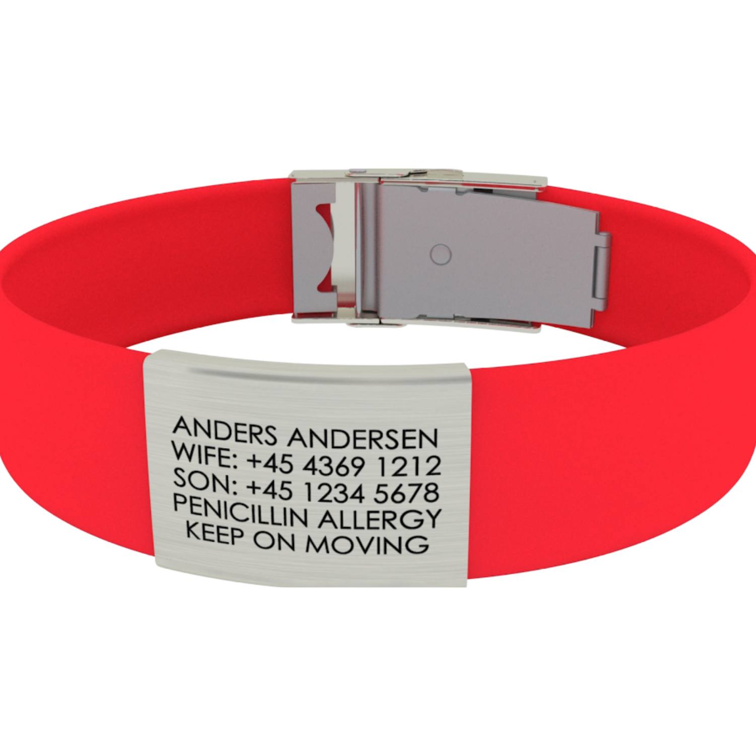 Armbånd med astma/allergi information (flere farver) Rabat
