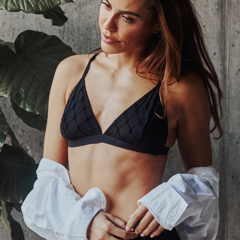 Hype The Detail Mesh bralette BH, sort