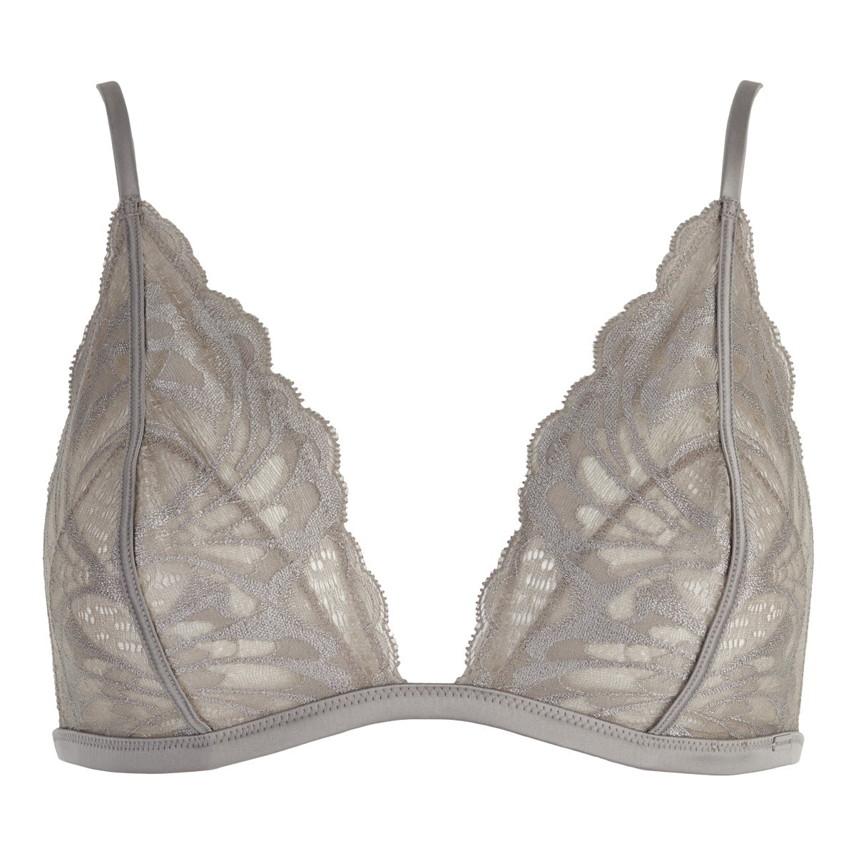 Calvin Klein Lingeri Unlined Triangle BH uden bøjle, sølv