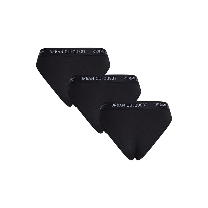 Urban Quest 3-Pack Bamboo tai trusse, sort